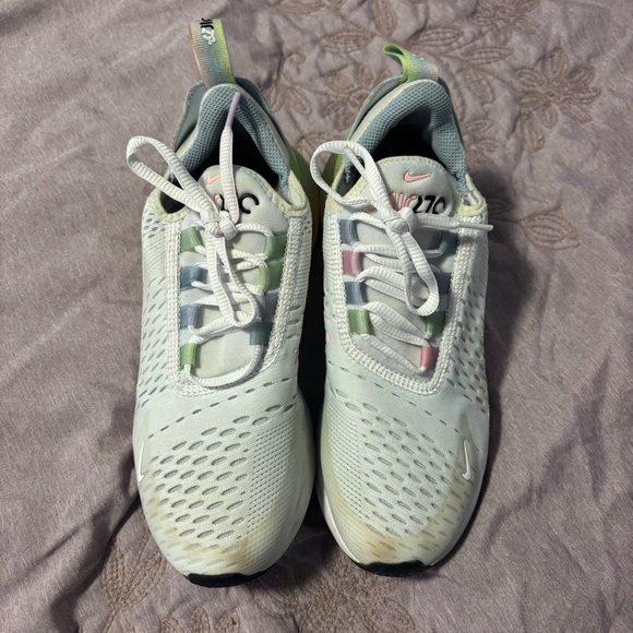 Nike Air Max 270 White and Pastel Athletic Shoes - Picture 2 of 4